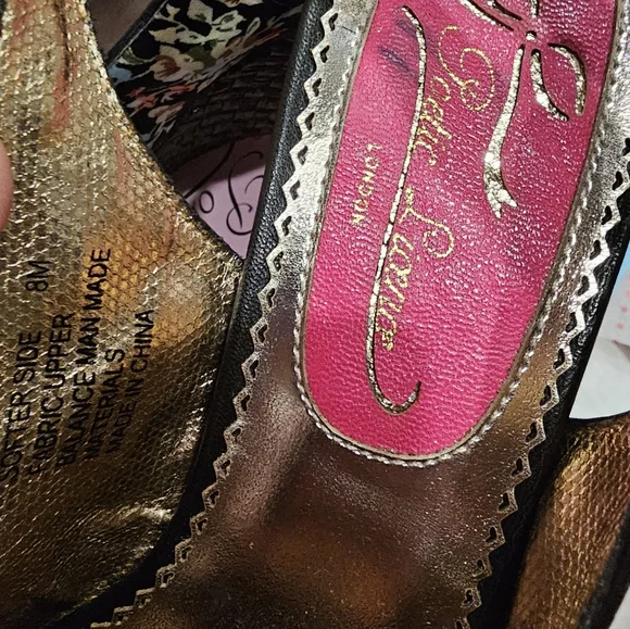 Poetic Licence Softer Side floral PeepToe Slingback Platform Wedge 8M New in box - Picture 13 of 16